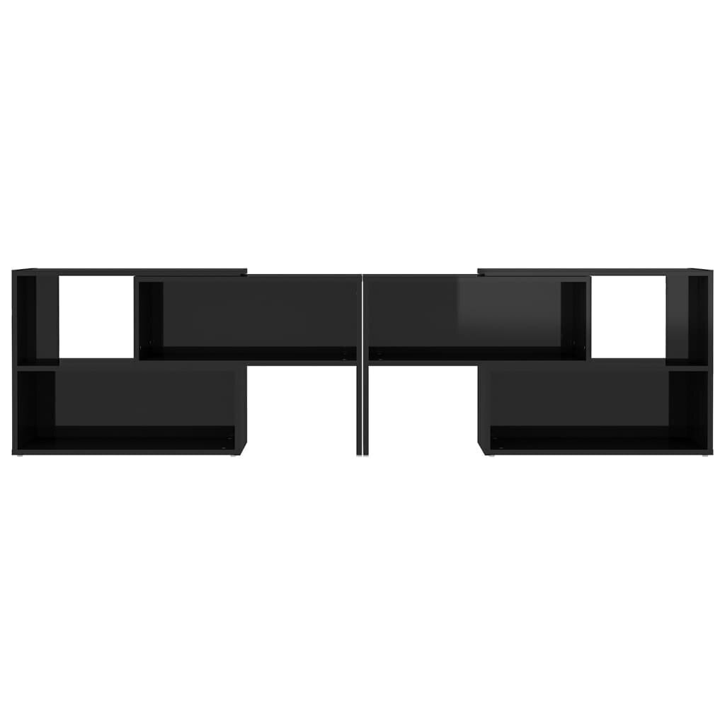 vidaXL telerikapp, kõrgläikega must, 149 x 30 x 52 cm, puitlaastplaat цена и информация | TV alused | kaup24.ee