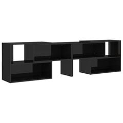 vidaXL telerikapp, kõrgläikega must, 149 x 30 x 52 cm, puitlaastplaat hind ja info | TV alused | kaup24.ee