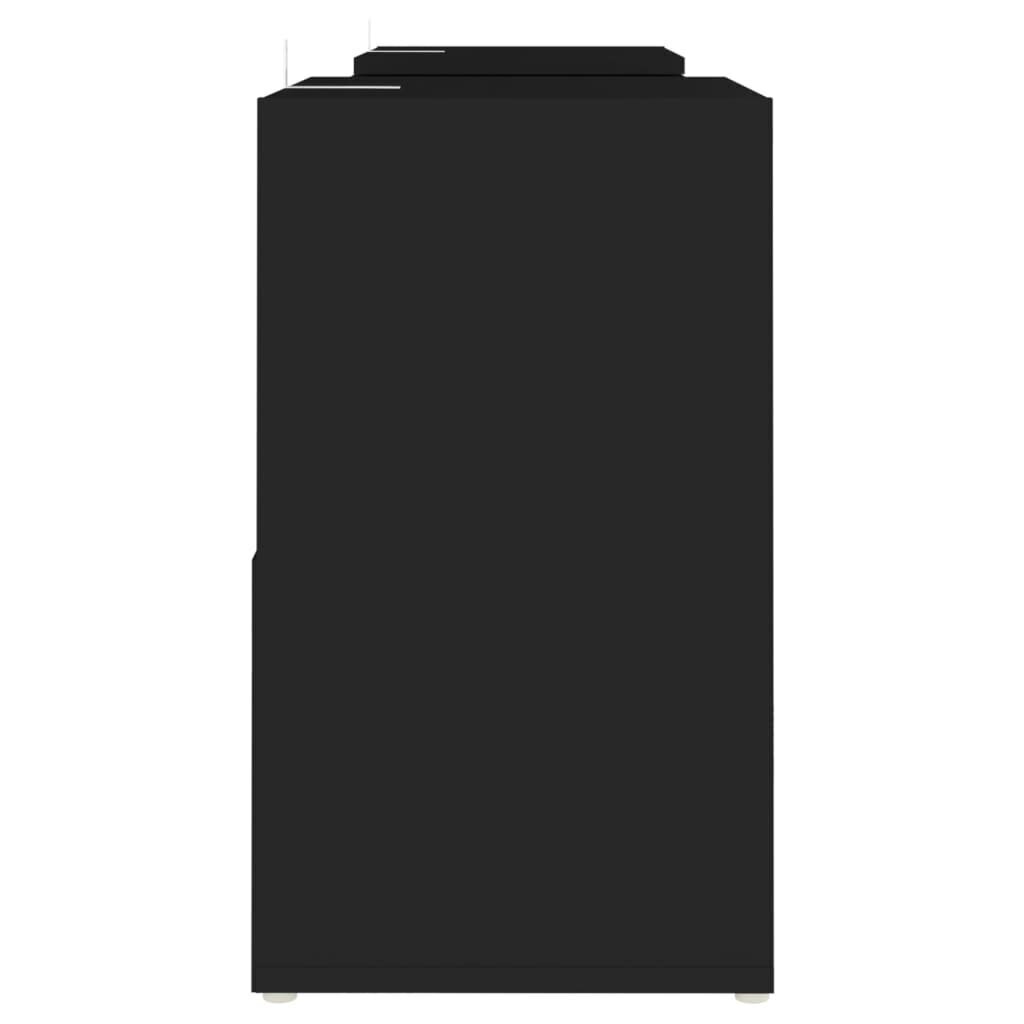 vidaXL telerikapp, must, 104 x 30 x 52 cm puitlaastplaat hind ja info | TV alused | kaup24.ee