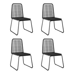 Садовые стулья, 4 шт., черные цена и информация | Уличные cтулья | kaup24.ee