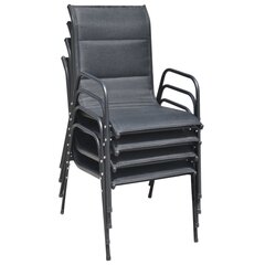 Уличные стулья, 4 шт., черные цена и информация | Садовые стулья, кресла, пуфы | kaup24.ee
