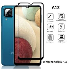 Täisekraani kaitseklaas Samsung Galaxy A12, 9H äärest ääreni hind ja info | Ekraani kaitsekiled | kaup24.ee