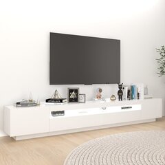 vidaXL telerialus LED-tuledega, valge, 260 x 35 x 40 cm hind ja info | TV alused | kaup24.ee