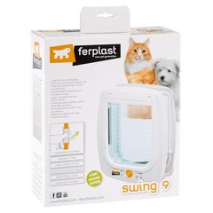 Распашная дверца для кошек Ferplast Swing 9 SET, белая, 4-ходовая цена и информация | Переноски, сумки | kaup24.ee