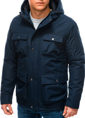 Мужская зимняя куртка с капюшоном Edoti C530, темно-синяя цена и информация | Мужские куртки | kaup24.ee