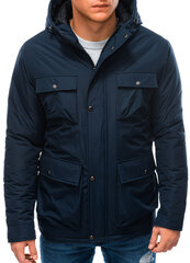 Мужская зимняя куртка с капюшоном Edoti C530, темно-синяя цена и информация | Мужские куртки | kaup24.ee