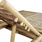vidaXL kahekohaline päevitustool istmepatjadega, bambus hind ja info | Päevitustoolid | kaup24.ee