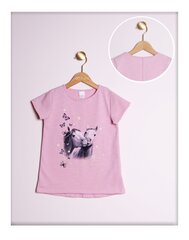 T-särk tüdrukule, roosa hind ja info | Tüdrukute särgid | kaup24.ee