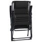 vidaXL kokkupandavad toolid 2 tk, must, tekstileen hind ja info | Aiatoolid | kaup24.ee