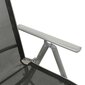 vidaXL allalastava seljatoega tool, tekstileen ja alumiinium, hõbedane hind ja info | Aiatoolid | kaup24.ee