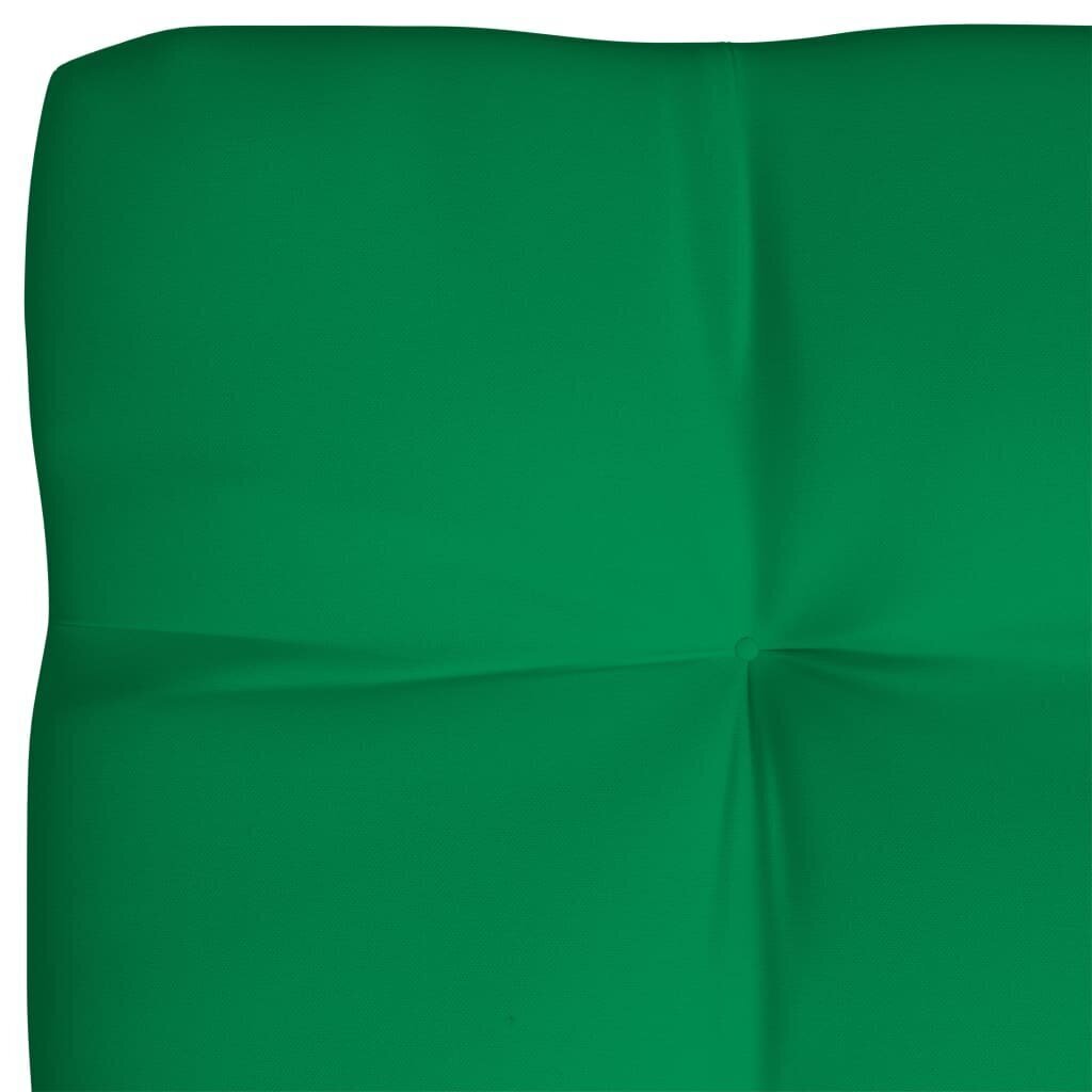vidaXL euroalustest diivani padi, roheline 120x80x10 cm hind ja info | Toolipadjad ja -katted | kaup24.ee