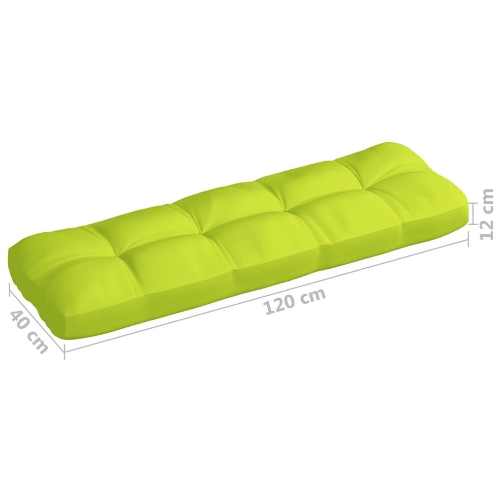 vidaXL euroalustest diivani padi, erkroheline 120 x 40 x 10 cm hind ja info | Toolipadjad ja -katted | kaup24.ee