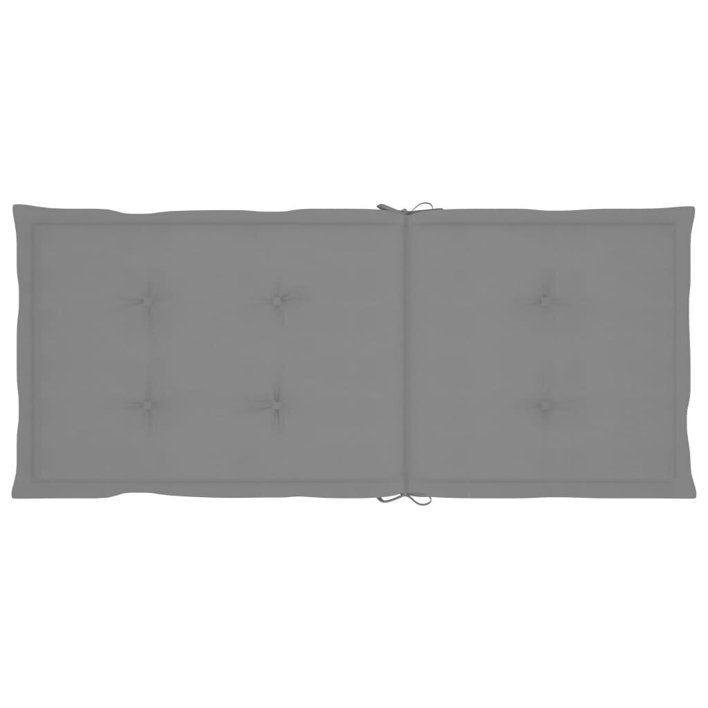 vidaXL aiatooli istmepadjad 6 tk hall 120 x 50 x 3 cm цена и информация | Toolipadjad ja -katted | kaup24.ee