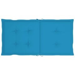 vidaXL aiatooli istmepadjad 6 tk sinine 100 x 50 x 3 cm цена и информация | Подушки, наволочки, чехлы | kaup24.ee