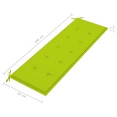 vidaXL aiapingi istmepadi, erkroheline, 150 x 50 x 3 cm, kangas hind ja info | Toolipadjad ja -katted | kaup24.ee