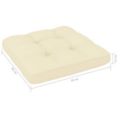 vidaXL euroalustest diivani padi, kreemjas 50 x 50 x 10 cm цена и информация | Подушки, наволочки, чехлы | kaup24.ee