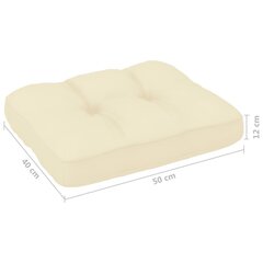 vidaXL euroalustest diivani padi, kreemjas 50 x 40 x 10 cm цена и информация | Подушки, наволочки, чехлы | kaup24.ee