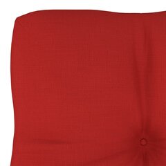 vidaXL euroalustest diivani padi, punane 60 x 40 x 10 cm hind ja info | Toolipadjad ja -katted | kaup24.ee