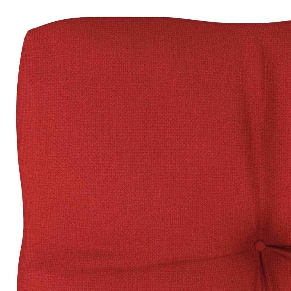 vidaXL euroalustest diivani padi, punane 58 x 58 x 10 cm hind ja info | Toolipadjad ja -katted | kaup24.ee