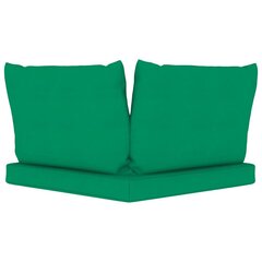 vidaXL euroaluse istmepadjad 3 tk, roheline, kangas hind ja info | Toolipadjad ja -katted | kaup24.ee