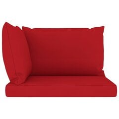 vidaXL euroaluse istmepadjad 3 tk, punane, kangas hind ja info | Toolipadjad ja -katted | kaup24.ee