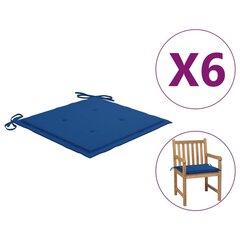 vidaXL aiatooli istmepadjad, 6 tk, sügavsinine, 50 x 50 x 3 cm, kangas цена и информация | Подушки, наволочки, чехлы | kaup24.ee