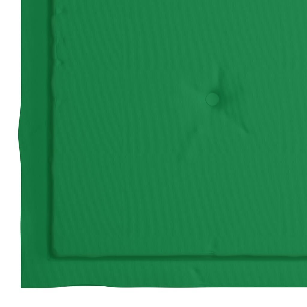 vidaXL aiatooli istmepadjad, 6 tk, roheline, 40 x 40 x 3 cm, kangas цена и информация | Toolipadjad ja -katted | kaup24.ee