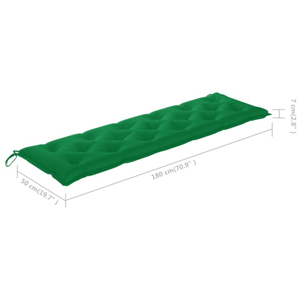 vidaXL istmepadi aiakiigele, roheline, 180 cm, kangas hind ja info | Toolipadjad ja -katted | kaup24.ee