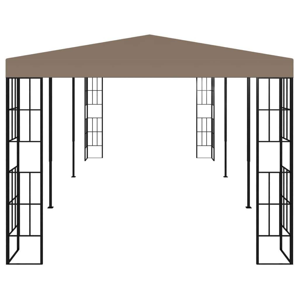 vidaXL varjualune 6 x 3 m pruunikashall hind ja info | Varikatused ja aiapaviljonid | kaup24.ee