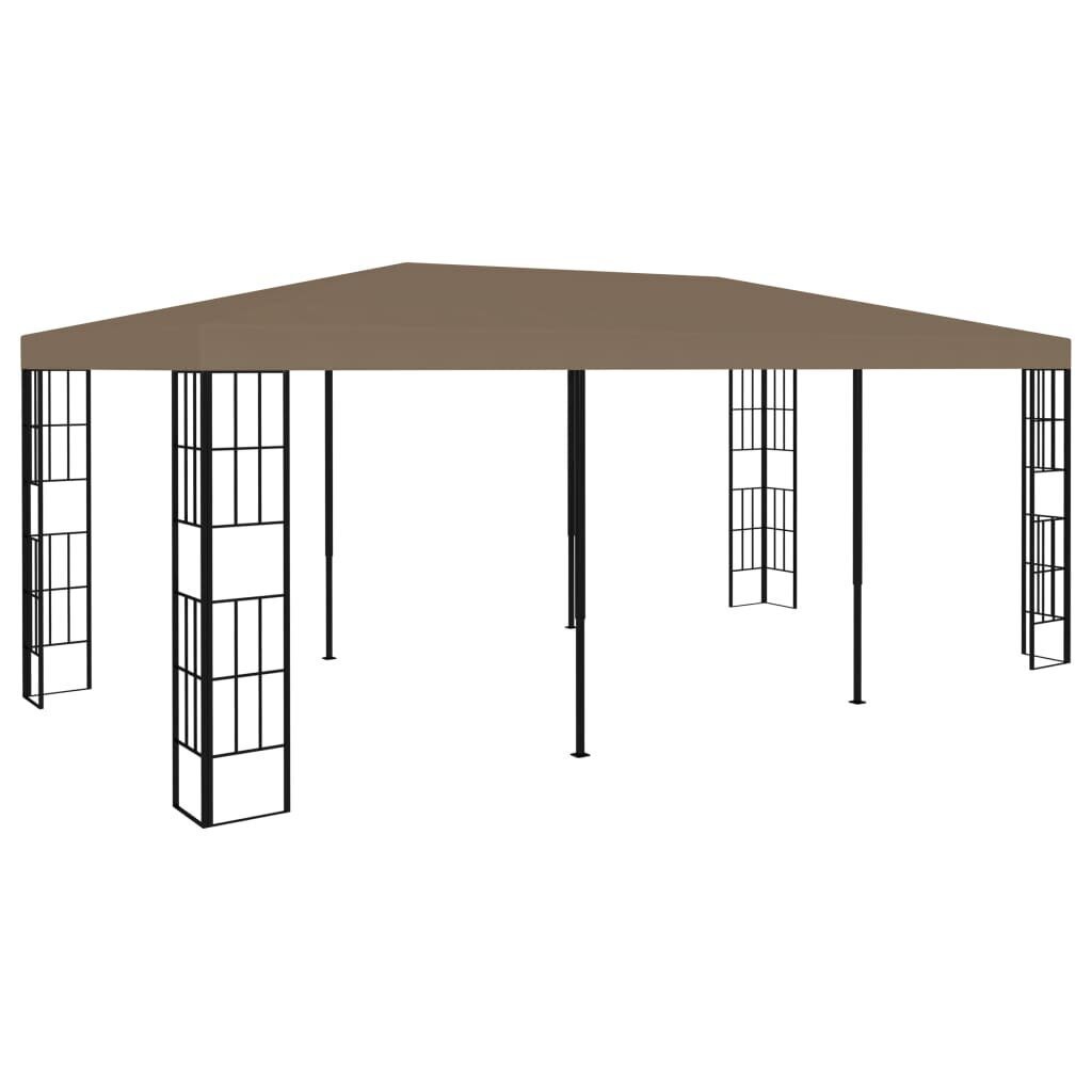 vidaXL varjualune 6 x 3 m pruunikashall hind ja info | Varikatused ja aiapaviljonid | kaup24.ee