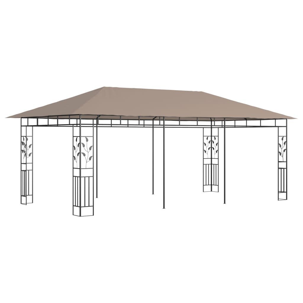 vidaXL varjualune sääsevõrguga, 6x3x2,73 m, pruunikashall, 180 g/m² hind ja info | Varikatused ja aiapaviljonid | kaup24.ee