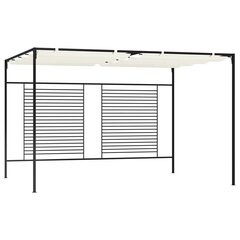 vidaXL varjualune eemaldatava katusega 3 x 4 x 2,3 m, kreemjas, 180 g/m² цена и информация | Беседки, навесы, тенты | kaup24.ee