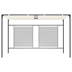 vidaXL varjualune eemaldatava katusega 3 x 4 x 2,3 m, kreemjas, 180 g/m² hind ja info | Varikatused ja aiapaviljonid | kaup24.ee