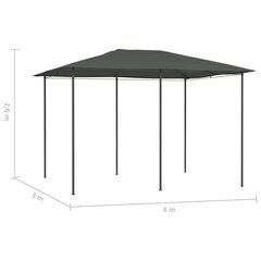 vidaXL varikatus 3 x 4 x 2,6 m, antratsiithall 160 g/m² цена и информация | Беседки, навесы, тенты | kaup24.ee