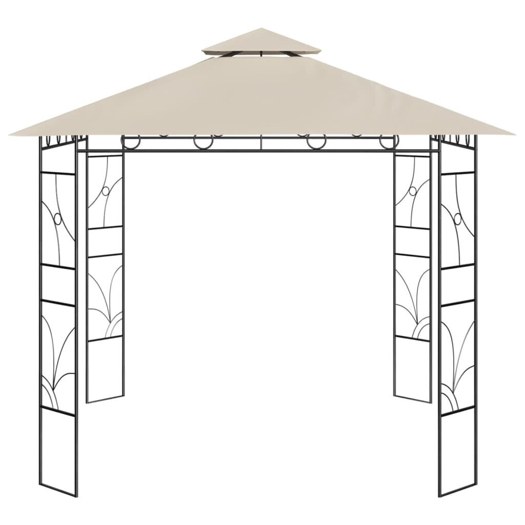 vidaXL lehtla 3 x 3 x 2,7 m, kreemjas, 160 g/m² цена и информация | Varikatused ja aiapaviljonid | kaup24.ee