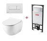 WC komplekt Ravak: WC varjatud raam + klosett Rimoff+ nupp + Soft Close kaas hind ja info | WС-potid | kaup24.ee