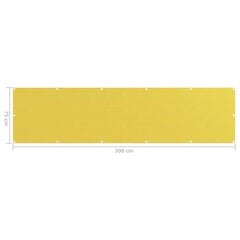 vidaXL rõdusirm, kollane, 75 x 300 cm, HDPE цена и информация | Зонты, маркизы, стойки | kaup24.ee