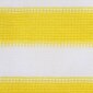 vidaXL rõdusirm, kollane ja valge, 90 x 500 cm, HDPE цена и информация | Päikesevarjud, markiisid ja alused | kaup24.ee