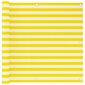 vidaXL rõdusirm, kollane ja valge, 90 x 500 cm, HDPE hind ja info | Päikesevarjud, markiisid ja alused | kaup24.ee