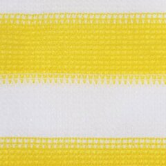 vidaXL rõdusirm, kollane ja valge, 120 x 500 cm, HDPE hind ja info | Päikesevarjud, markiisid ja alused | kaup24.ee