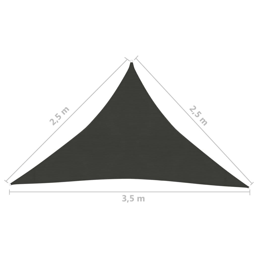 vidaXL päikesevarjupuri 160 g/m², antratsiithall, 2,5 x 2,5 x 3,5 m HDPE hind ja info | Päikesevarjud, markiisid ja alused | kaup24.ee