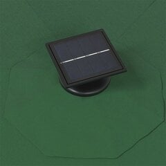 vidaXL seina päikesevari LED, metallpost, 300 cm, roheline цена и информация | Зонты, маркизы, стойки | kaup24.ee