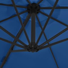 vidaXL konsooldisainiga päikesevari, teraspost, taevasinine 300 cm hind ja info | Päikesevarjud, markiisid ja alused | kaup24.ee