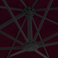 vidaXL alumiiniumpostiga päikesevari, Bordeaux punane 300 x 300 cm цена и информация | Зонты, маркизы, стойки | kaup24.ee
