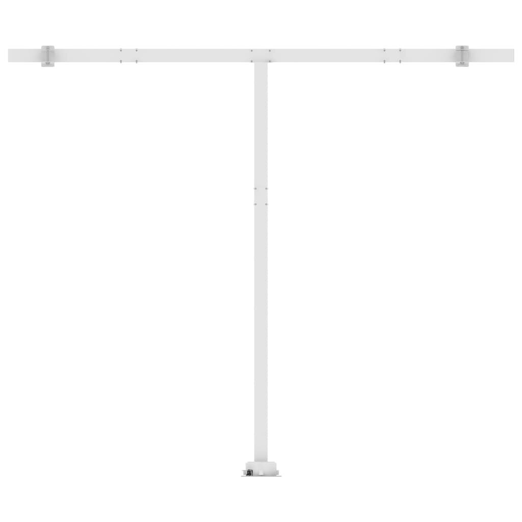 vidaXL automaatne varikatus LED, tuuleandur 350x250 cm kollane/valge цена и информация | Päikesevarjud, markiisid ja alused | kaup24.ee