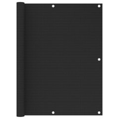 vidaXL rõdusirm, must, 120 x 400 cm, HDPE hind ja info | Päikesevarjud, markiisid ja alused | kaup24.ee