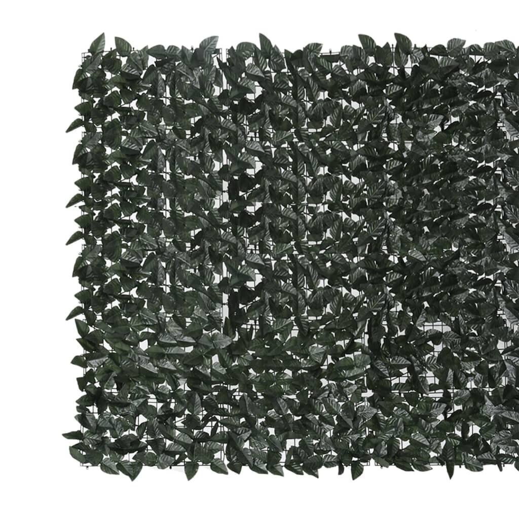 vidaXL rõdusirm, tumerohelised lehed, 400 x 150 cm hind ja info | Päikesevarjud, markiisid ja alused | kaup24.ee