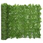 vidaXL rõdusirm, rohelised lehed, 500 x 100 cm hind ja info | Päikesevarjud, markiisid ja alused | kaup24.ee