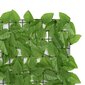 vidaXL rõdusirm, rohelised lehed, 300 x 150 cm цена и информация | Päikesevarjud, markiisid ja alused | kaup24.ee
