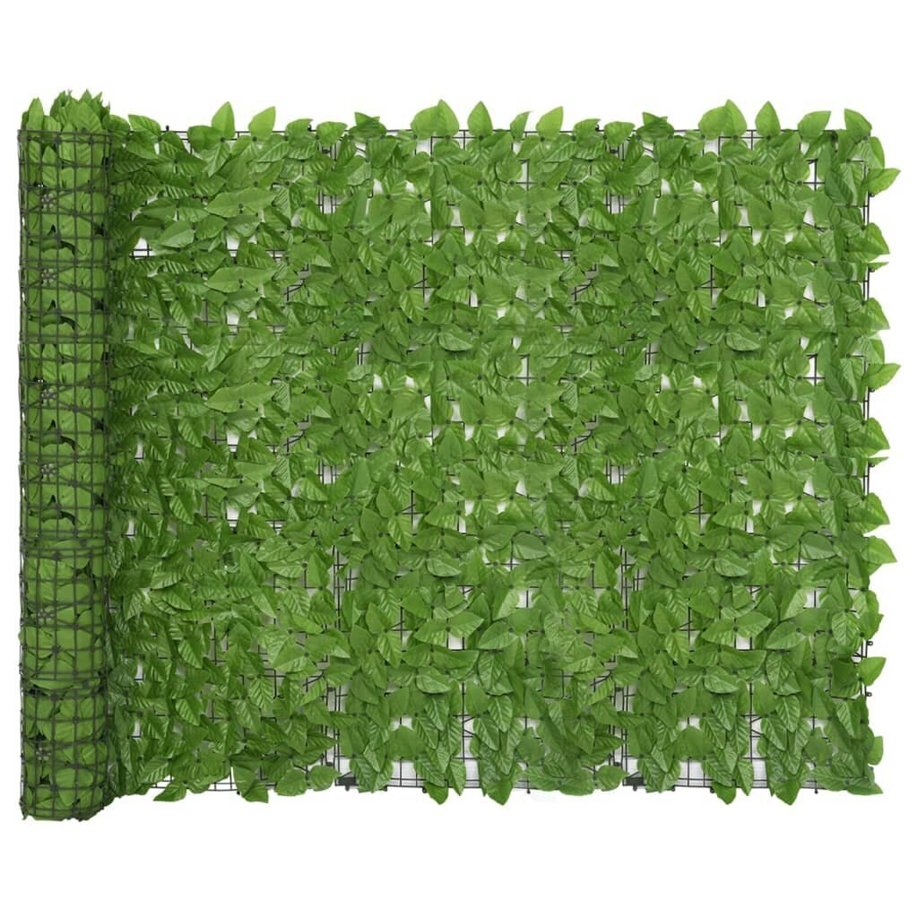 vidaXL rõdusirm, rohelised lehed, 500 x 150 cm hind ja info | Päikesevarjud, markiisid ja alused | kaup24.ee